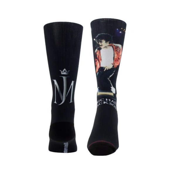 Michael Jackson Socks Dye-Sublimated Toe Stand 1 Pair - Picture 1 of 3